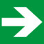 Знак E02-01 Направляющая стрелка (Пластик 200х200х2 мм)
